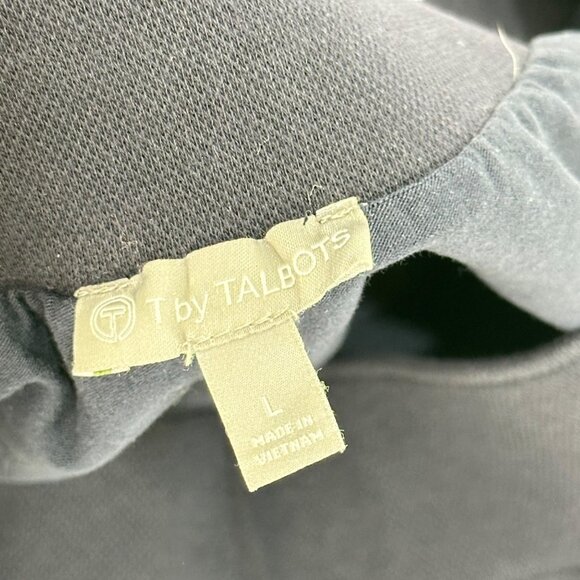 T By Talbots Womens Navy Tech Pique Wrap Skort Coral & White Stripe SZ Large - Picture 4 of 10